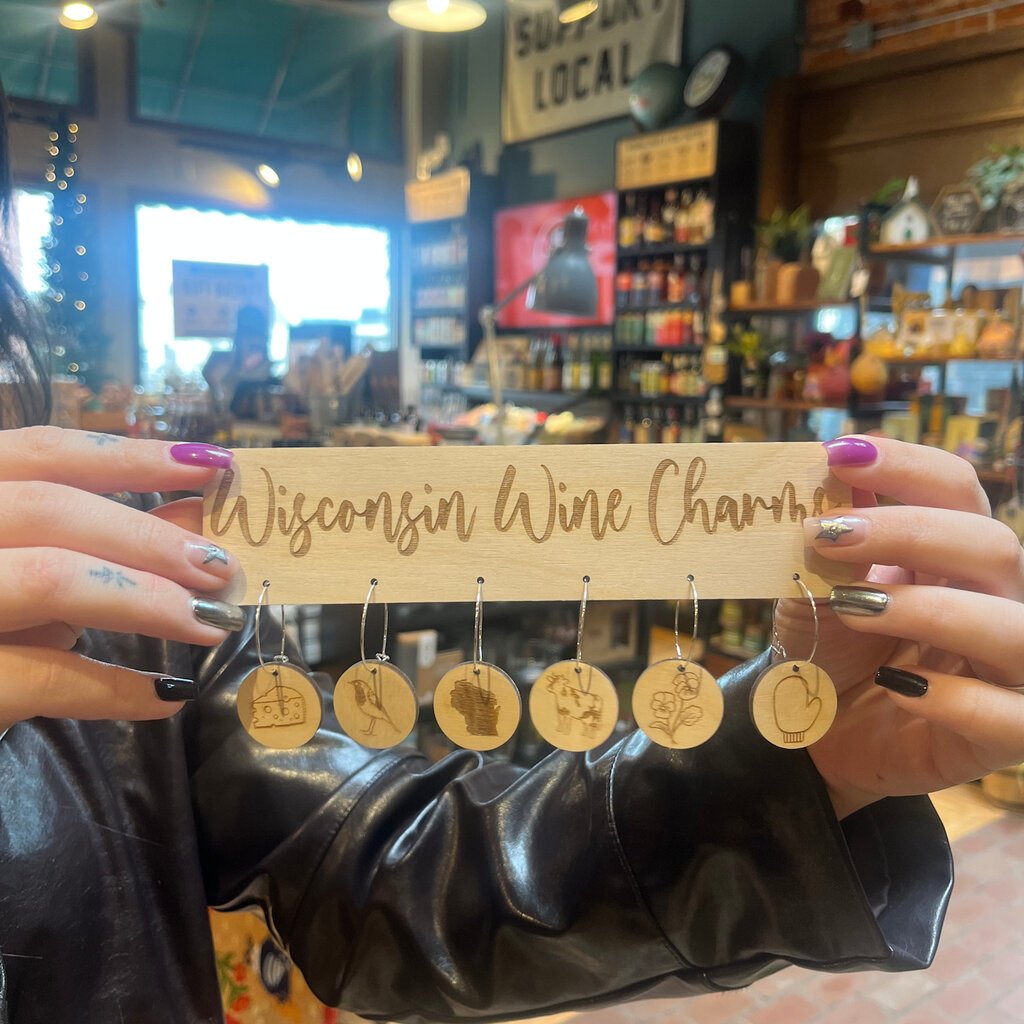 Wisconsin Wine Charms Cup Markers