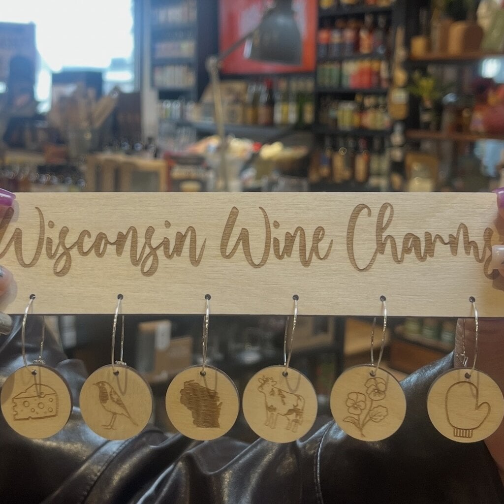 Wisconsin Wine Charms Cup Markers