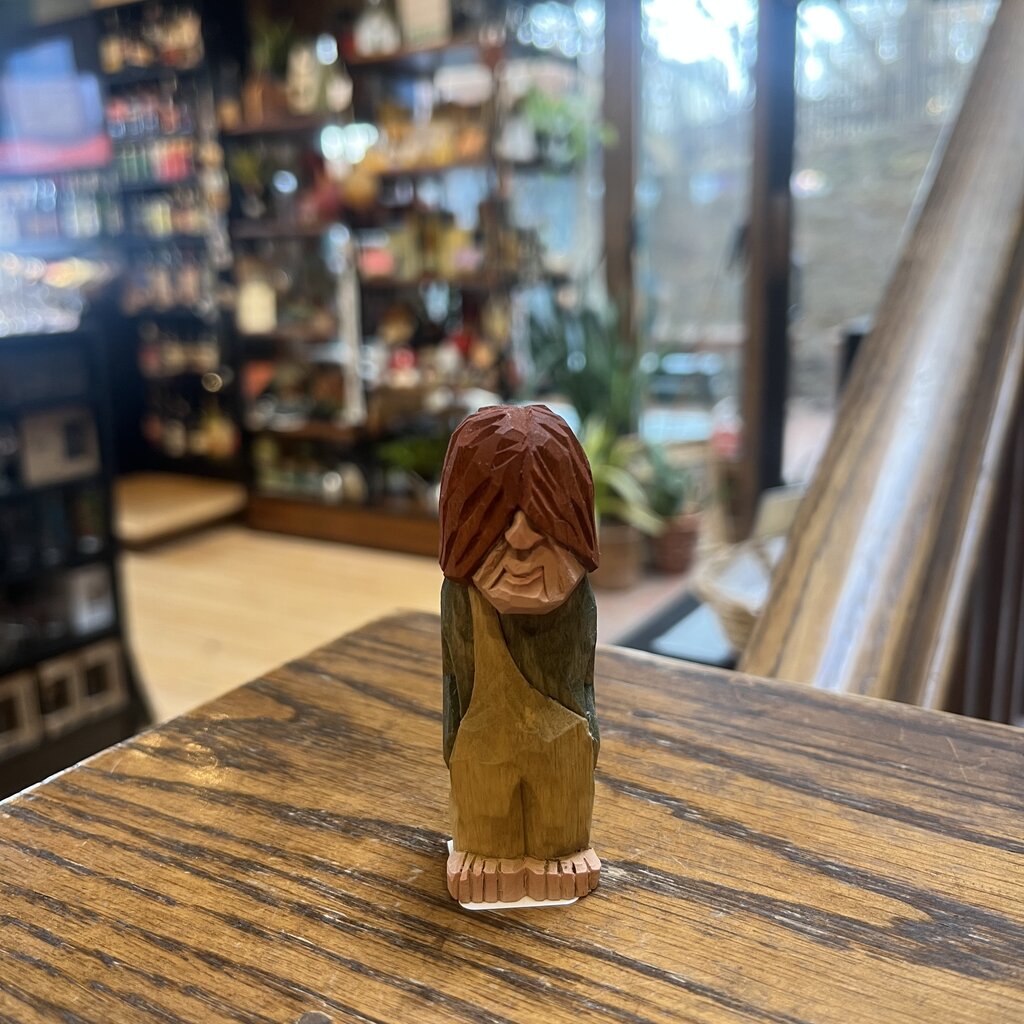 Denny Williams Mini Wood Carving - Hair Over Eyes Guy