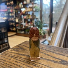 Denny Williams Mini Wood Carving - Hair Over Eyes Guy
