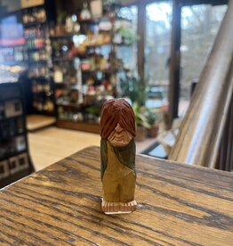 Denny Williams Mini Wood Carving - Hair Over Eyes Guy