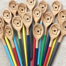 Embellish by Sandra State Wooden Spoons: Red / WI