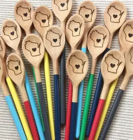 Embellish by Sandra State Wooden Spoons: Red / WI