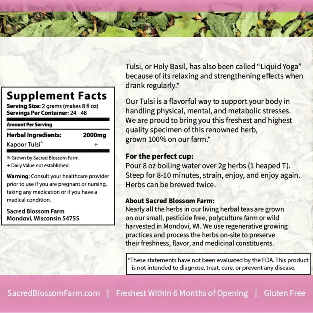 Sacred Blossom Farm Herbal Tea - Tulsi