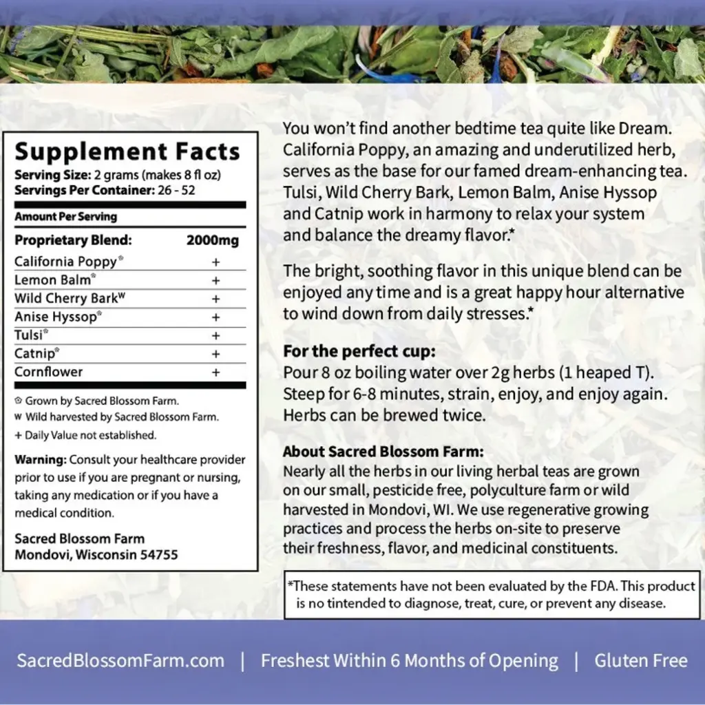 Sacred Blossom Farm Herbal Tea - Dream