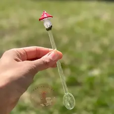 Making Olas Mushroom Glass Stir Spoons