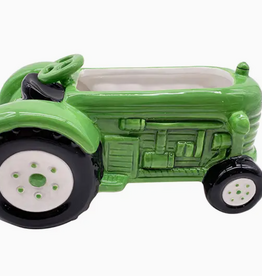 Blue Sky Clayworks Green Tractor 9" Planter