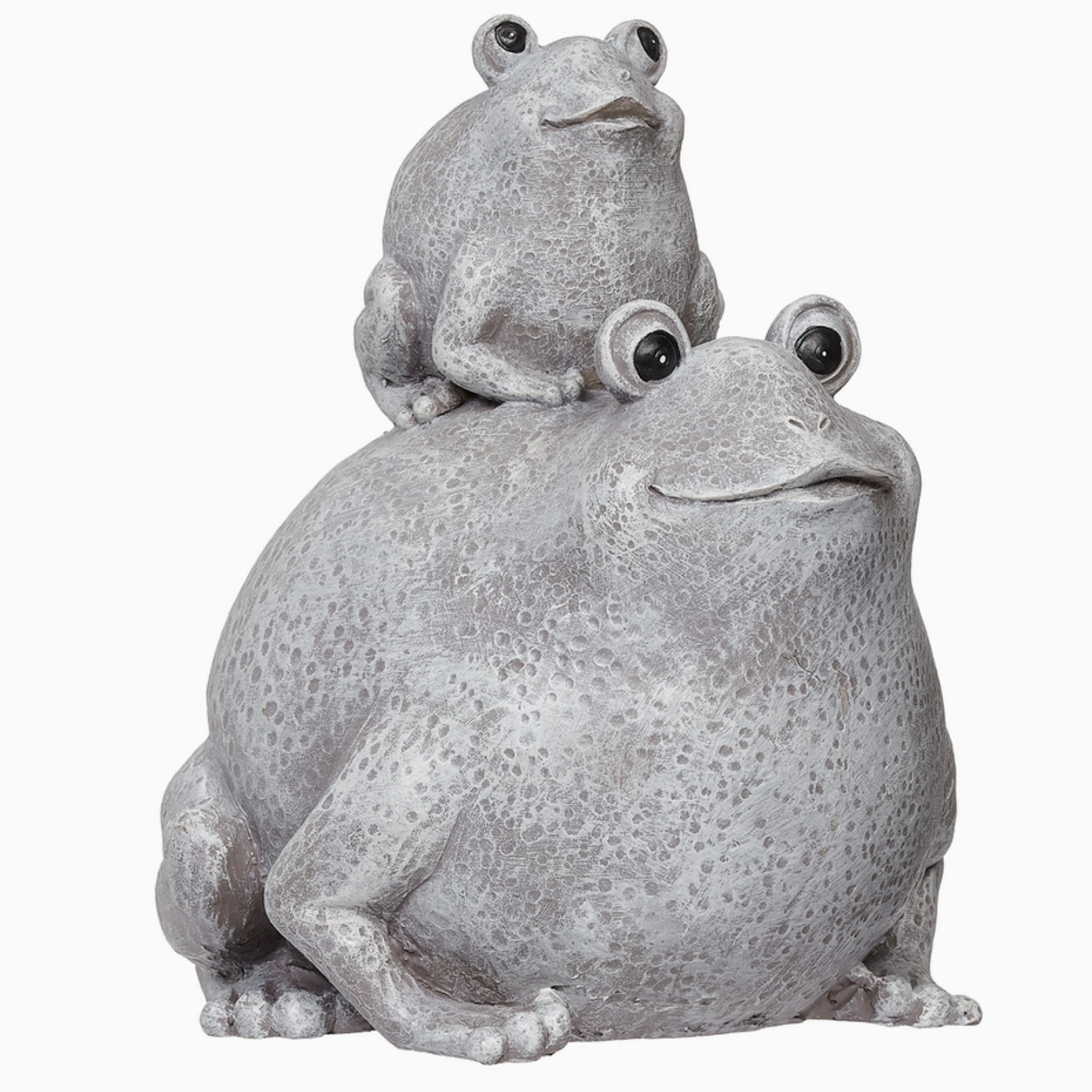 ROMAN Pudgy Pals Frog & Baby Garden Statue