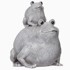 ROMAN Pudgy Pals Frog & Baby Garden Statue