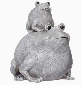 ROMAN Pudgy Pals Frog & Baby Garden Statue