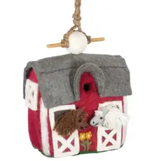 dZi Handmade Country Stable Birdhouse