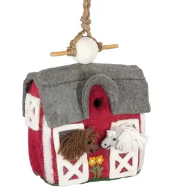 dZi Handmade Country Stable Birdhouse