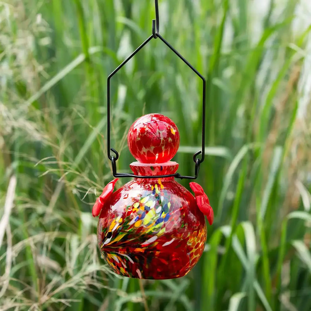 Echo Valley - Home and Garden Products Lunalite Globe Hummingbird Feeder - Red
