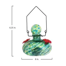 Echo Valley - Home and Garden Products Lunalite Decanter Hummingbird Feeder - Seaglass