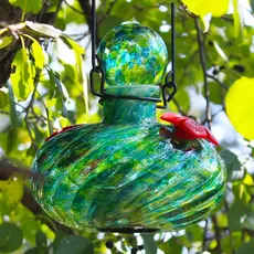 Echo Valley - Home and Garden Products Lunalite Decanter Hummingbird Feeder - Seaglass