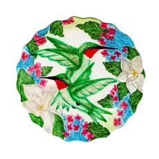 Evergreen Enterprises Glass Bird Bath- Hummingbird