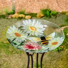 Evergreen Enterprises Pollinator Garden Bird Bath-Bees and Daisies