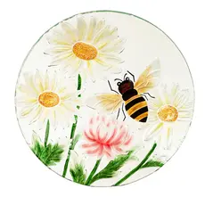 Evergreen Enterprises Pollinator Garden Bird Bath-Bees and Daisies
