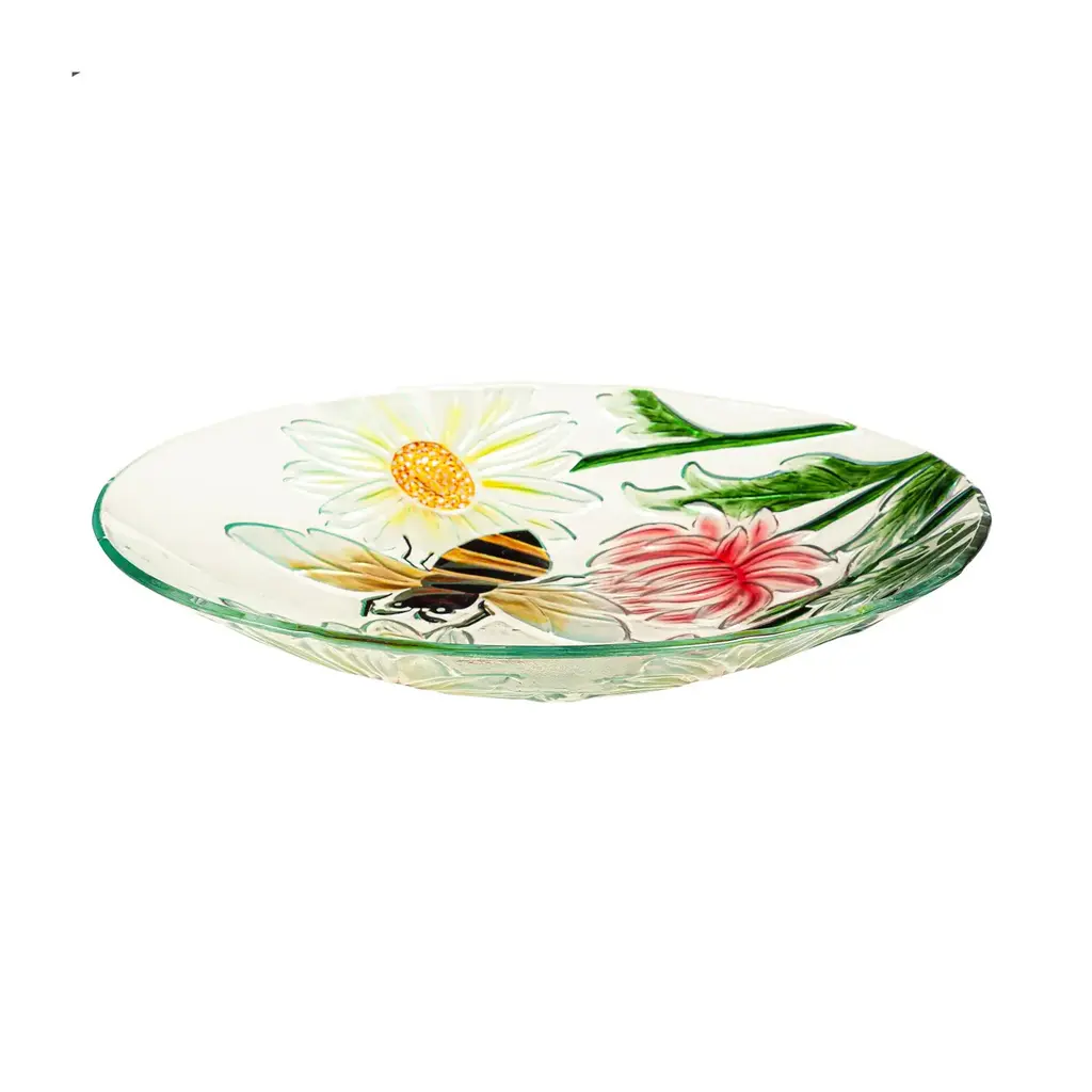 Evergreen Enterprises Pollinator Garden Bird Bath-Bees and Daisies