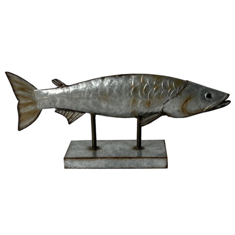 Will's Company Galvanized Fish On Stand