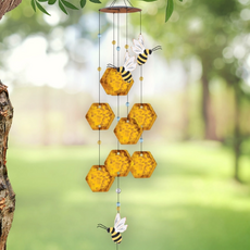 Sunset Vista Designs Metal Bee Hive Spring Garden Wind Chime
