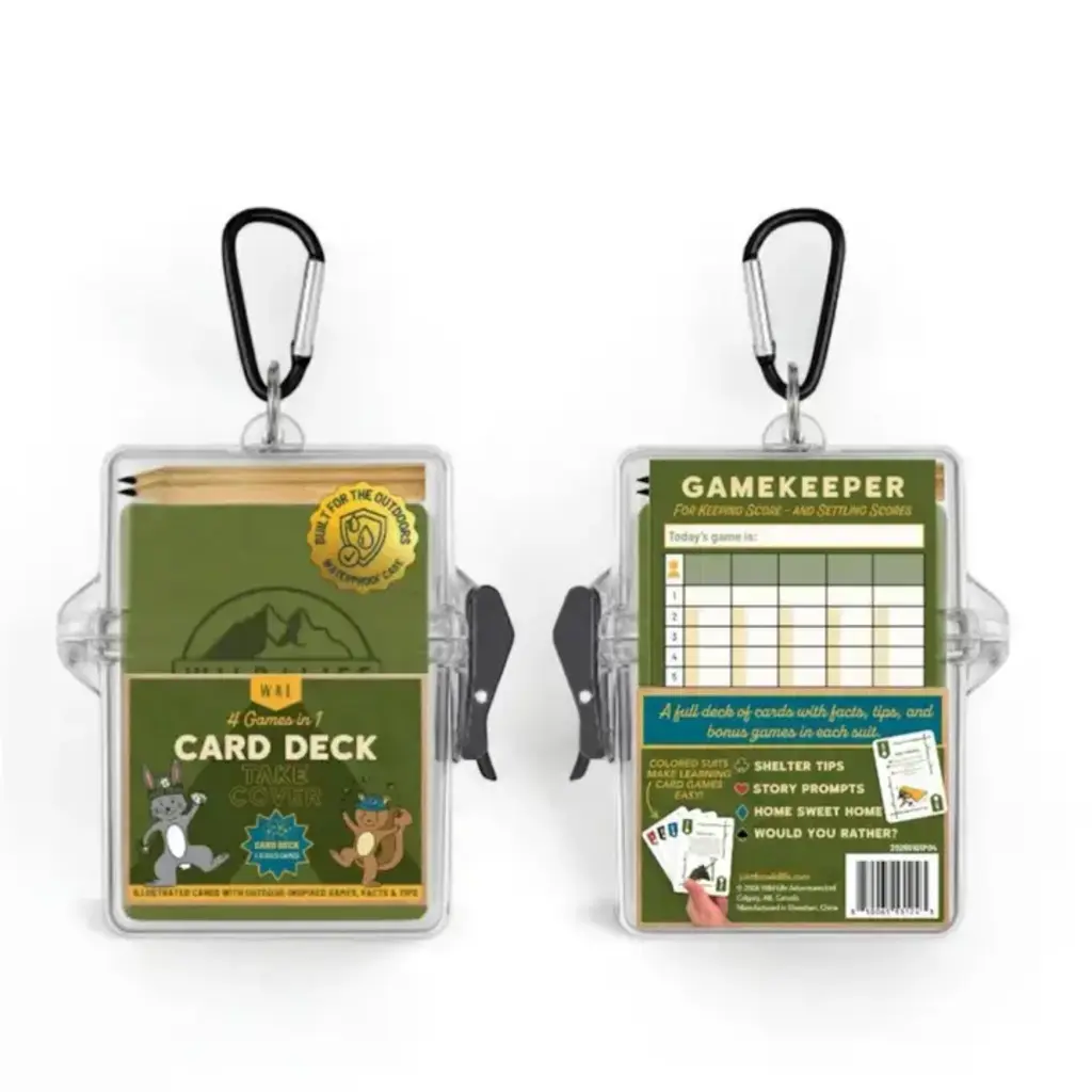 Wild Life Outdoor Adventures Kids Outdoor Card Game – Waterproof 4-in-1 Deck