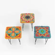 The Gerson Companies Cement & Metal Latin Style Planter Stand - Assorted