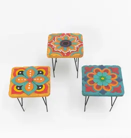 The Gerson Companies Cement & Metal Latin Style Planter Stand - Assorted