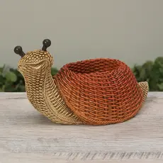 The Gerson Companies Resin Rattan Snail Planter