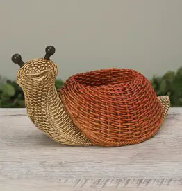 The Gerson Companies Resin Rattan Snail Planter
