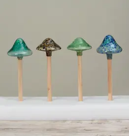 The Gerson Companies Handblown Glass Mushroom Stake - Assorted