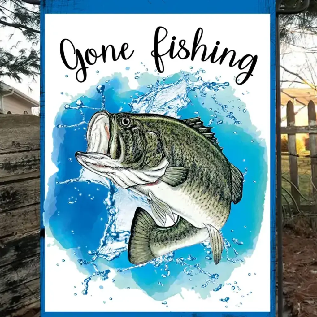 Flags Galore Decor and More Gone Fishing - Garden Flag 12x18