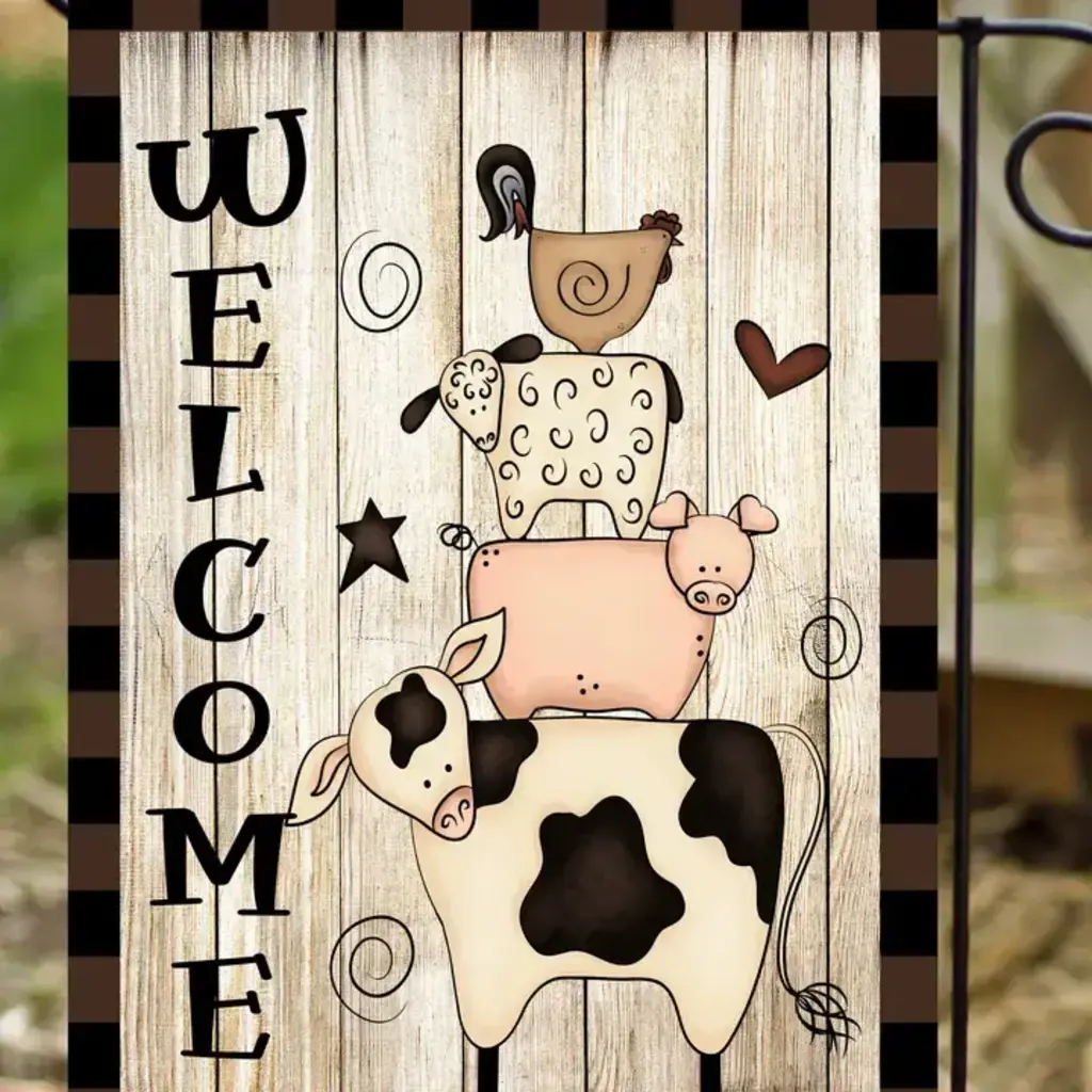 Flags Galore Decor and More Farm Stack - Garden Flag 12x18