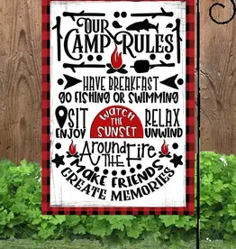 Flags Galore Decor and More Camping Rules - Garden Flag 12x18
