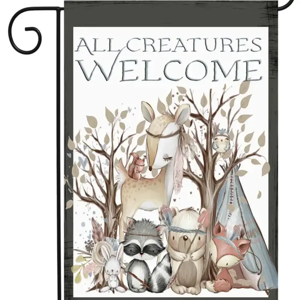 Flags Galore Decor and More All Creatures Welcome - Garden Flag 12x18