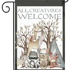 Flags Galore Decor and More All Creatures Welcome - Garden Flag 12x18