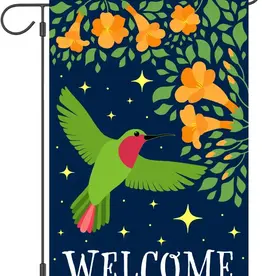 Flags Galore Decor and More "Welcome" Hummingbird - Garden Flag 12x18