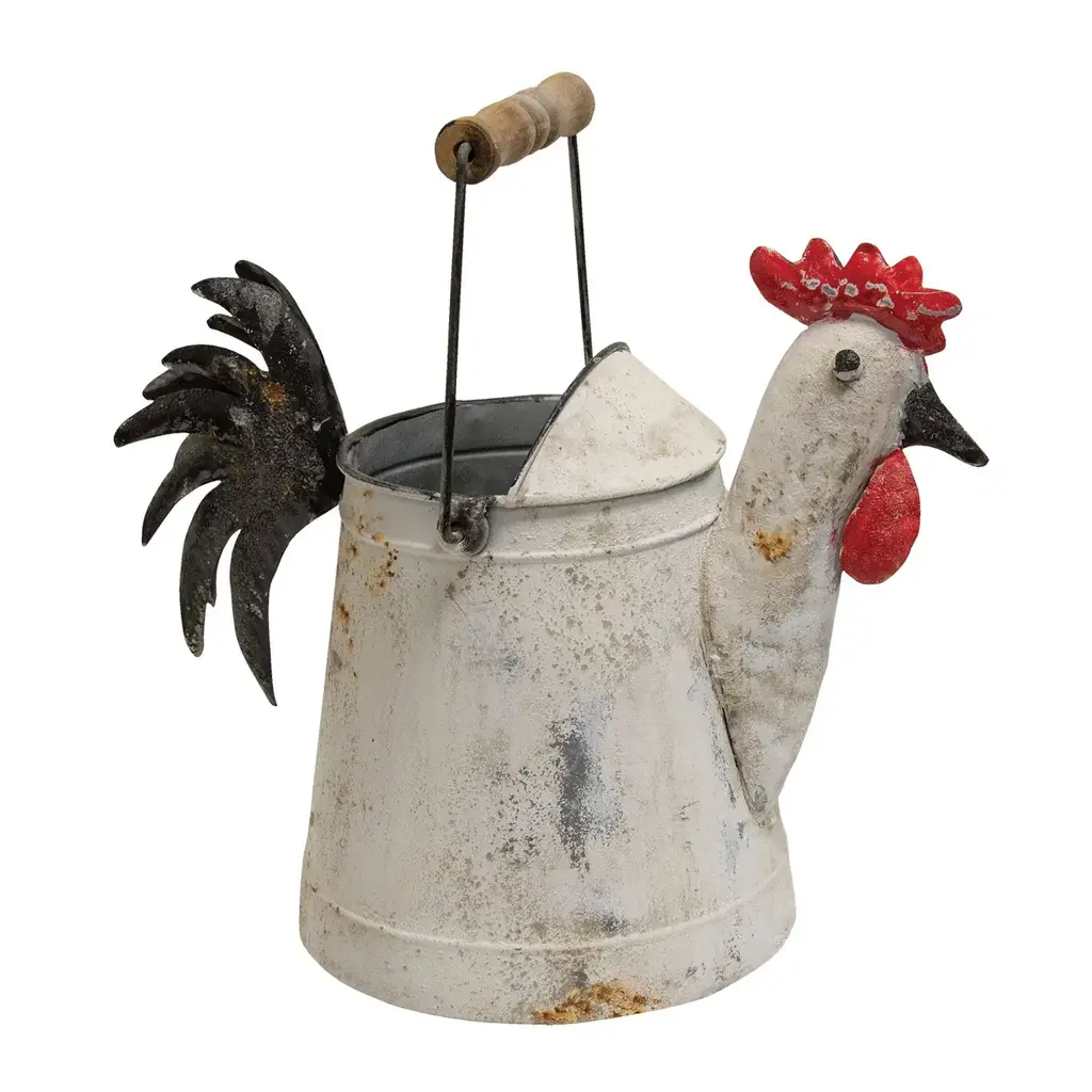 CWI Gifts Metal Rooster Watering Can