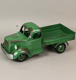 Zeckos Green Rustic Metal Decorative Vintage Pickup Truck Planter