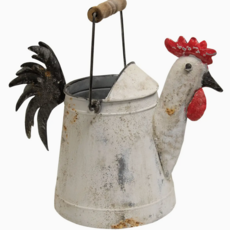 The Hearthside Collection Metal Rooster Watering Can