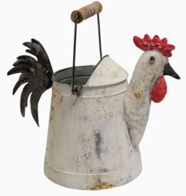 The Hearthside Collection Metal Rooster Watering Can