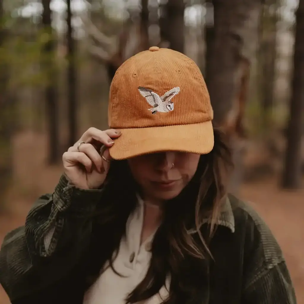 Bird Collective Barn Owl Corduroy Hat - Amber