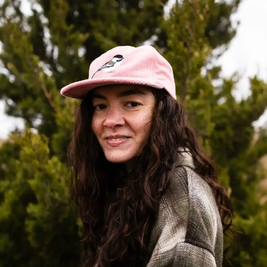 Bird Collective Chickadee Corduroy Hat - Pink