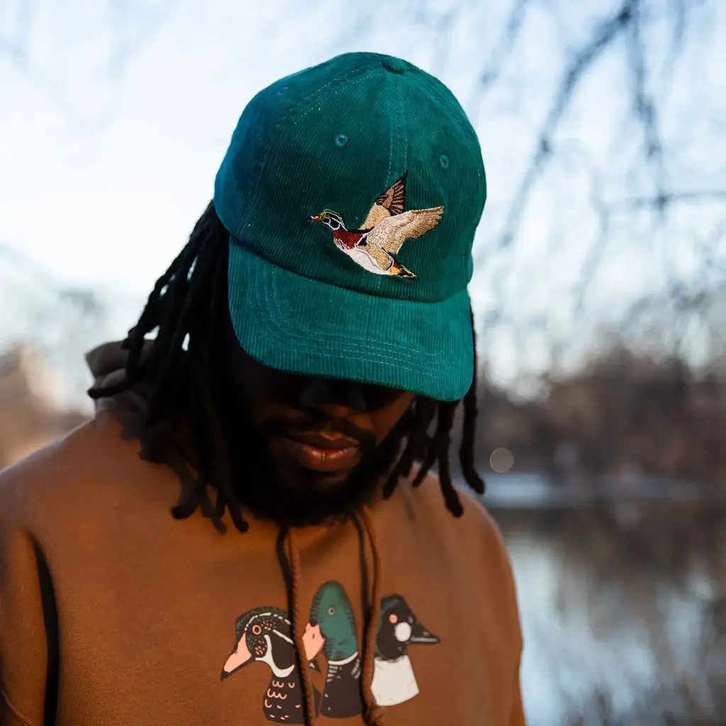 Bird Collective Wood Duck Corduroy Hat - Teal
