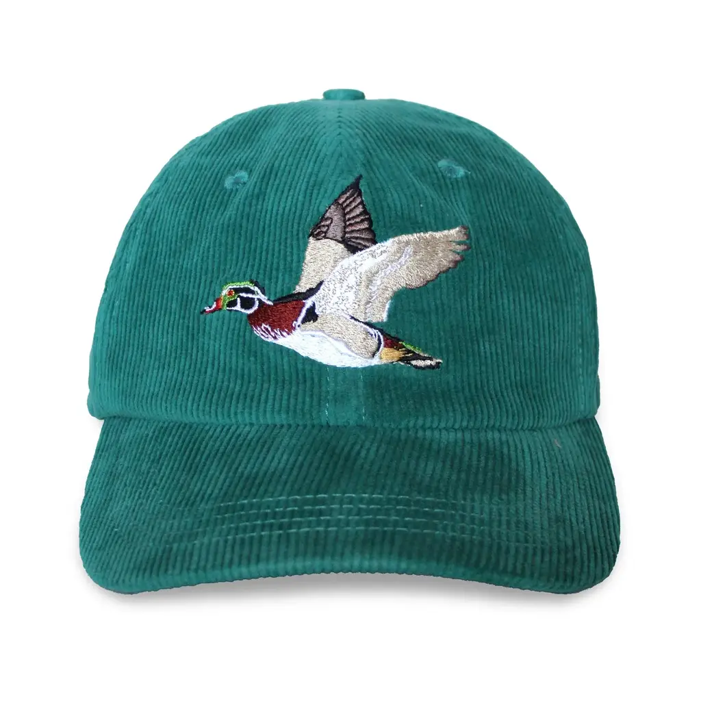 Bird Collective Wood Duck Corduroy Hat - Teal