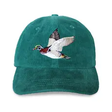 Bird Collective Wood Duck Corduroy Hat - Teal