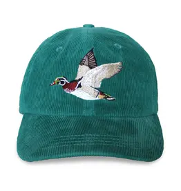 Bird Collective Wood Duck Corduroy Hat - Teal