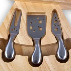 Picnic Time Family of Brands Swiss Cheese Cutting Board & Tool Set
