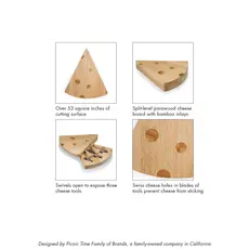 Picnic Time Family of Brands Swiss Cheese Cutting Board & Tool Set