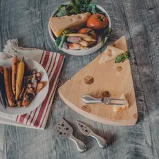 Picnic Time Family of Brands Swiss Cheese Cutting Board & Tool Set